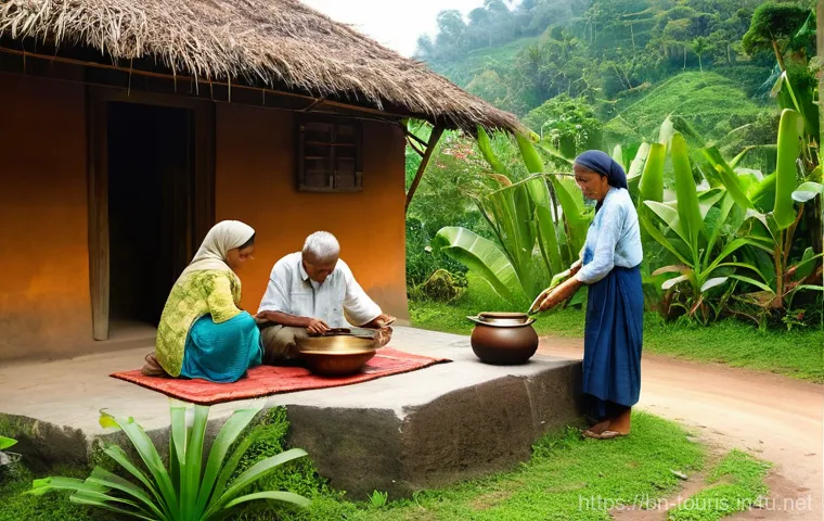 관광학의 창업과 혁신 - **Prompt 1: Serene Rural Homestay Experience**
    A group of diverse, happy travelers, including ad...