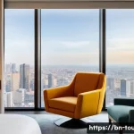 호텔 사업 모델의 변화 - **Prompt 1: Modern Hotel Suite with Smart Technology & Personalized Comfort**
    "A sleek, ultra-mo...