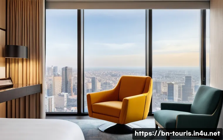 호텔 사업 모델의 변화 - **Prompt 1: Modern Hotel Suite with Smart Technology & Personalized Comfort**
    "A sleek, ultra-mo...